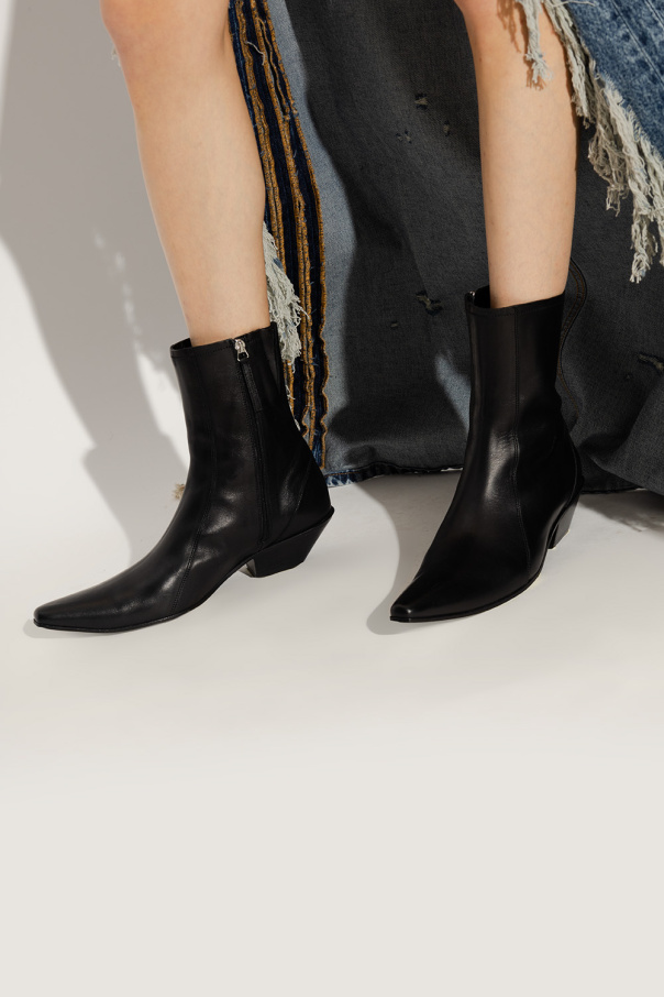 Acne studios leather ankle boots online